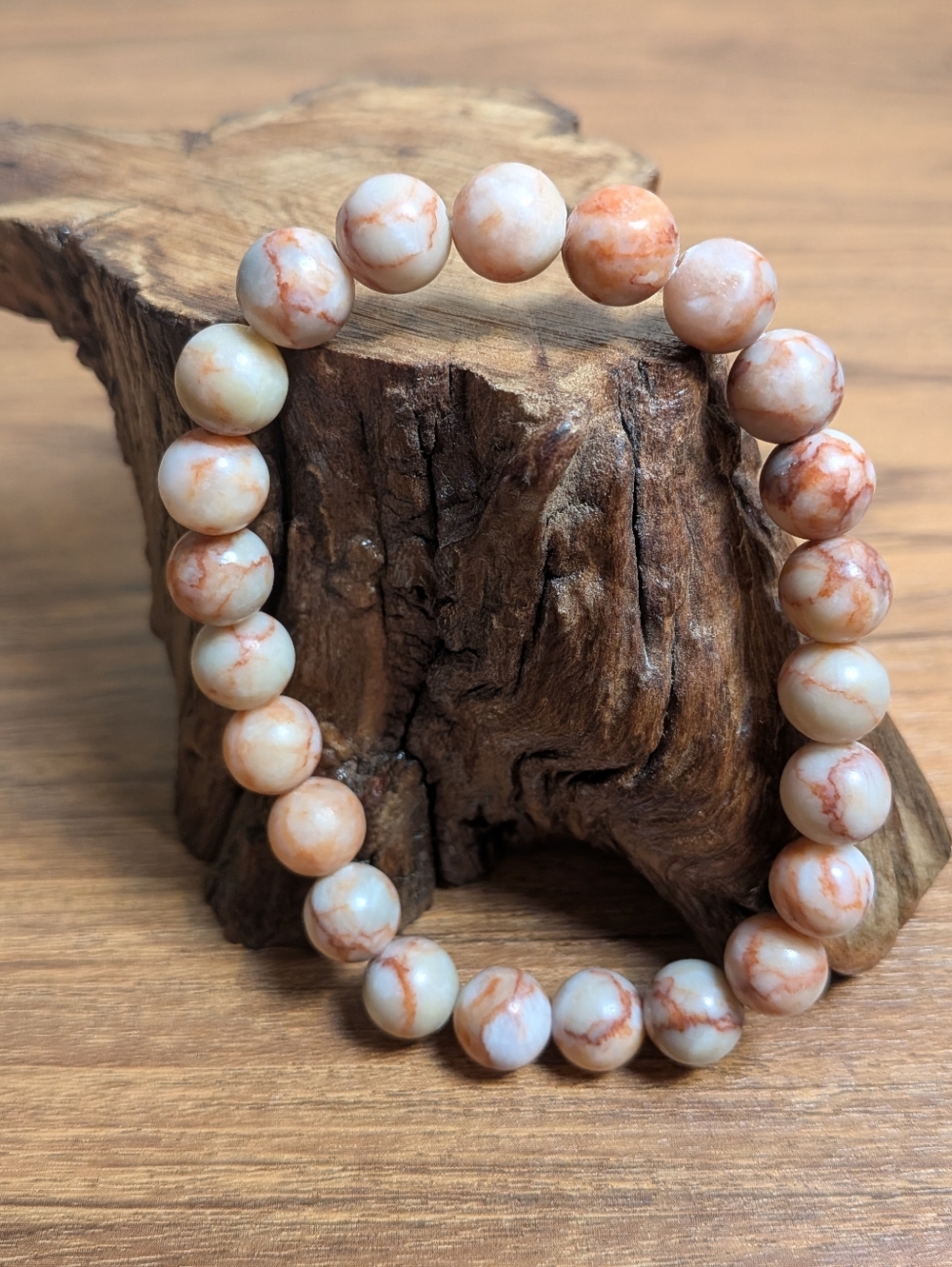 Red Vein Jasper 8mm Crystal Bracelet
